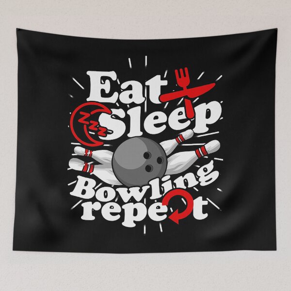 Item preview, Eat Sleep Bowling Repeat Funny Bowler designed and sold by fultond.