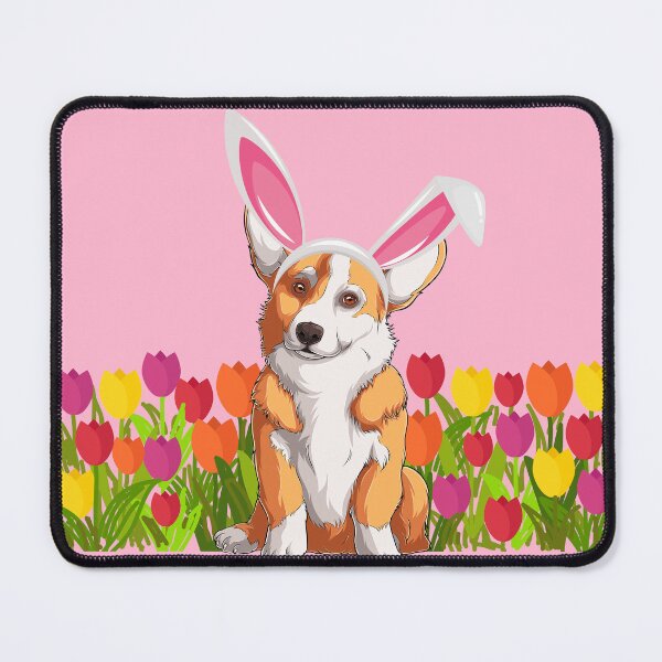 Item preview, Cute Corgi Easter Bunny Flowers designed and sold by Epic Love Designs.