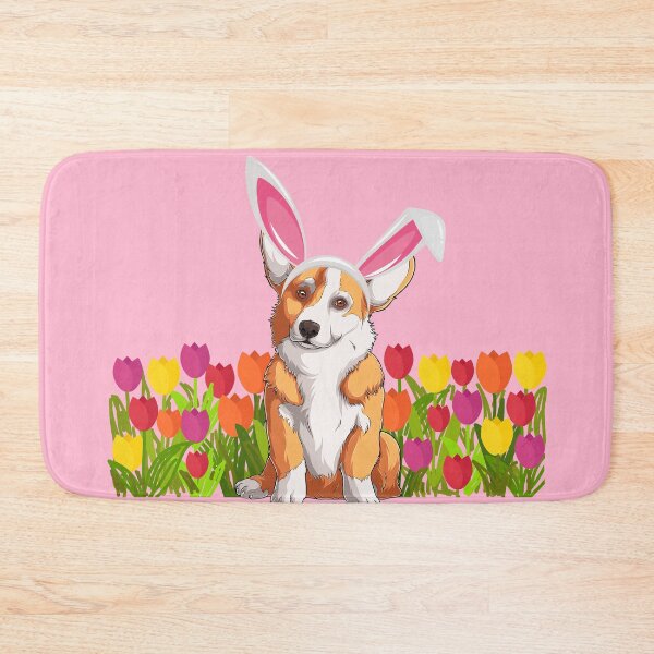 Item preview, Cute Corgi Easter Bunny Flowers designed and sold by Epic Love Designs.