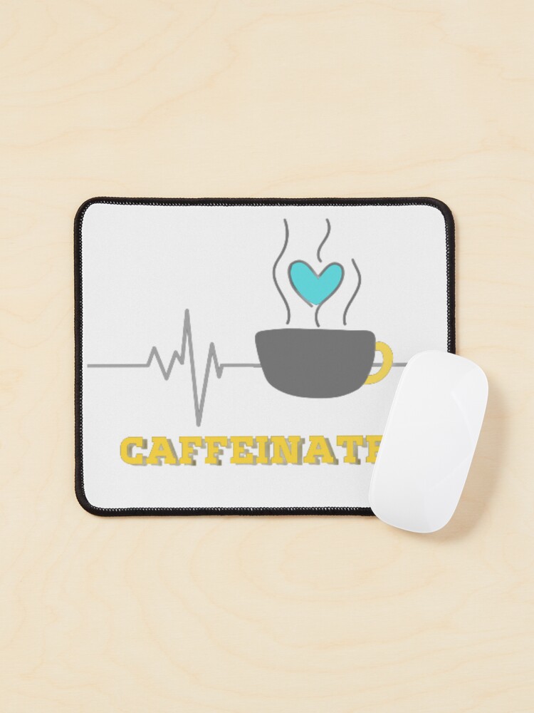 Thumbnail 1 of 5, Mouse Pad, Caffeinated designed and sold by Emplan.