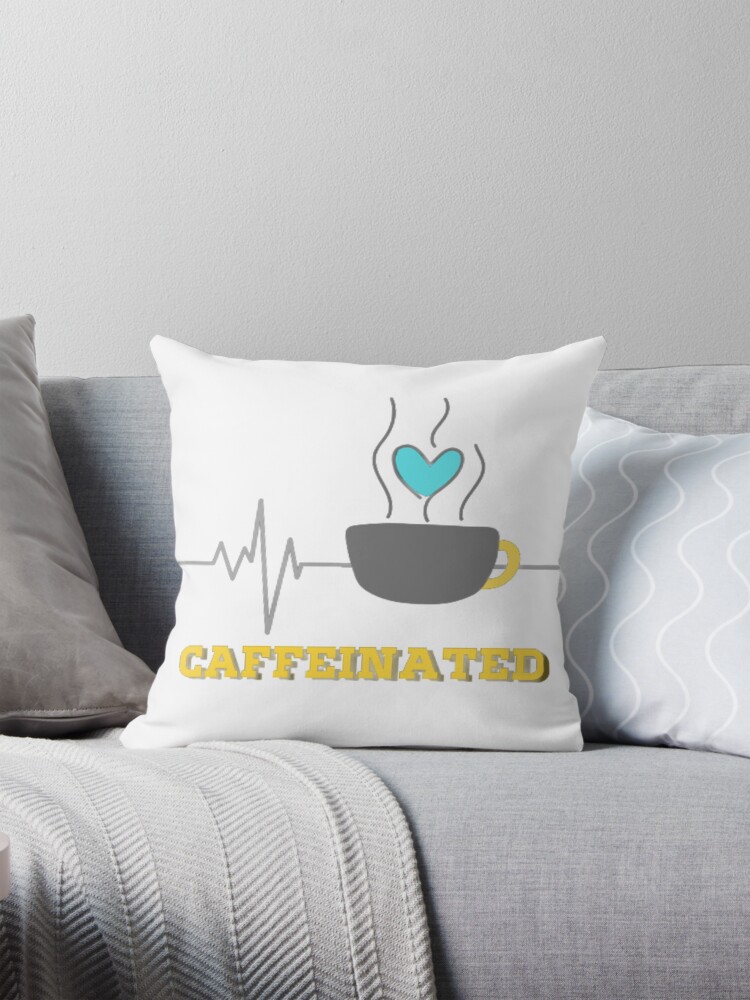 Thumbnail 1 of 4, Pillow, Caffeinated designed and sold by Emplan.