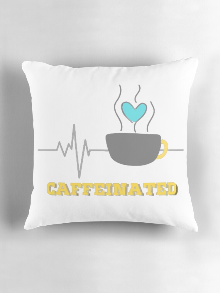 Thumbnail 3 of 4, Pillow, Caffeinated designed and sold by Emplan.