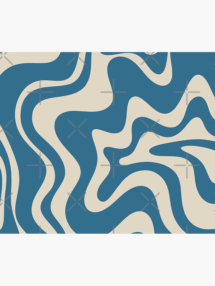 Retro Liquid Swirl Abstract Pattern in Pastel Powder Blue  Mouse Pad for  Sale by kierkegaard