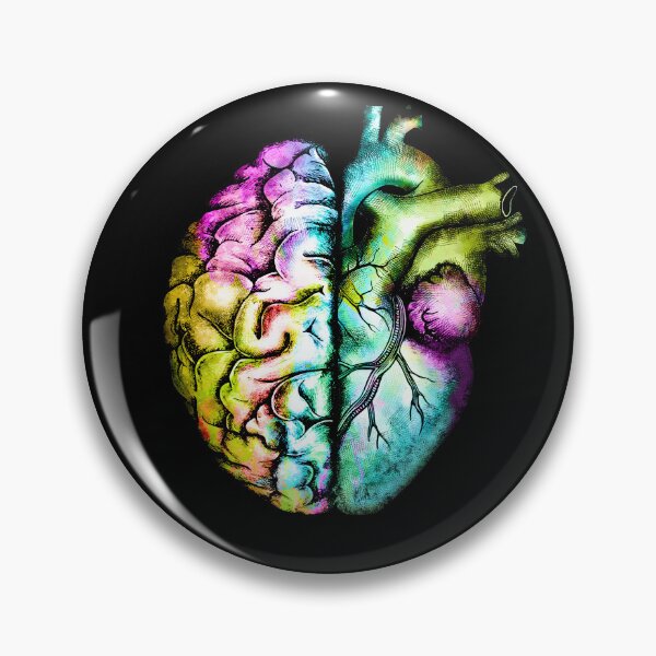 Item preview, Right balance between brain and heart, colorful, rainbow, multicolored, mental health designed and sold by Collagedream.