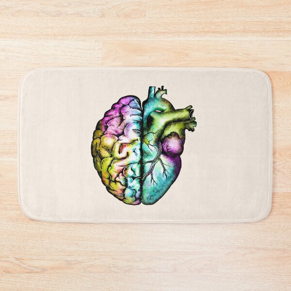 Item preview, Right balance between brain and heart, colorful, rainbow, multicolored, mental health designed and sold by Collagedream.