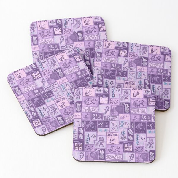 Item preview, Vintage Samoan - Hawaiian Painted Purple Tapa Tribal Patchwork 2063 designed and sold by sunnthreads.