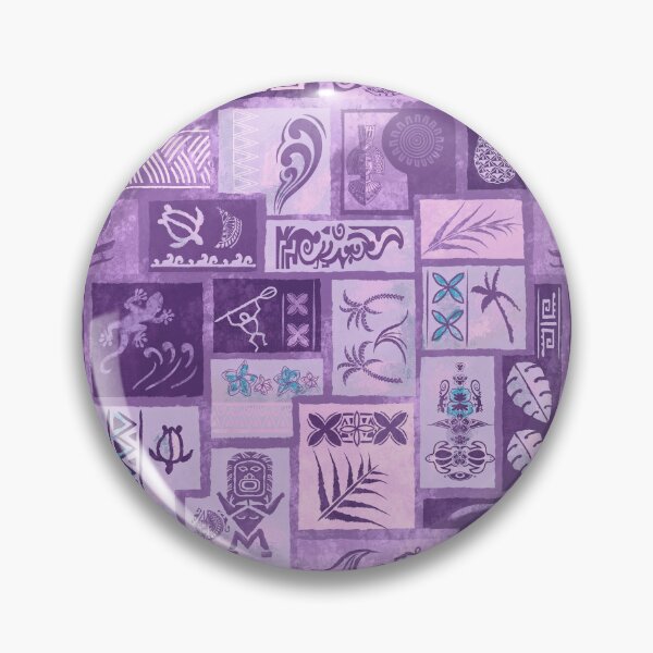 Item preview, Vintage Samoan - Hawaiian Painted Purple Tapa Tribal Patchwork 2063 designed and sold by sunnthreads.