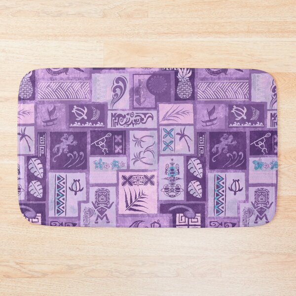 Item preview, Vintage Samoan - Hawaiian Painted Purple Tapa Tribal Patchwork 2063 designed and sold by sunnthreads.