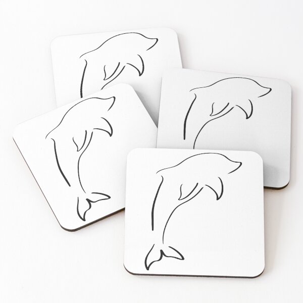 Item preview, Dolphin Line Art - Minimalist designed and sold by Lineart-Arts.