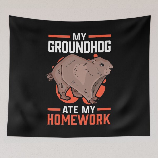Item preview, Groundhog homework eaten ground squirrel designed and sold by madgrfx.