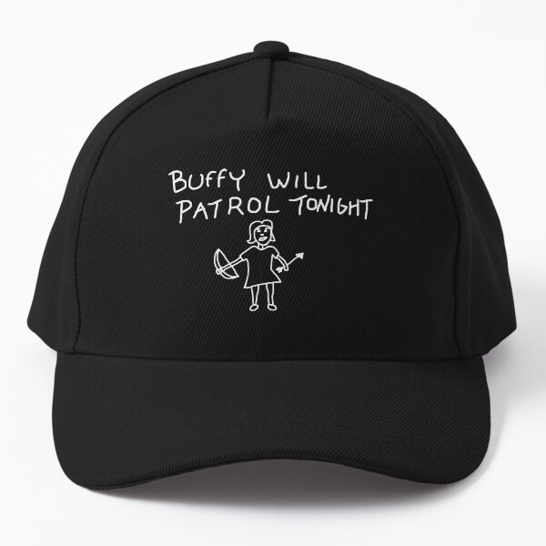 Vista previa del artículo con la obra «Buffy Will Patrol Tonight (Blanco) - Buffy, la cazavampiros, BtVS, Años 90, Joss Whedon, Giles, The Gentlemen, Hush, Cultura pop», diseñado y vendido por Sophie Curtis.