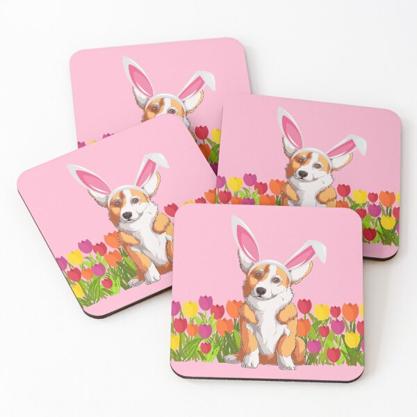 Item preview, Cute Corgi Easter Bunny Flowers designed and sold by Epic Love Designs.