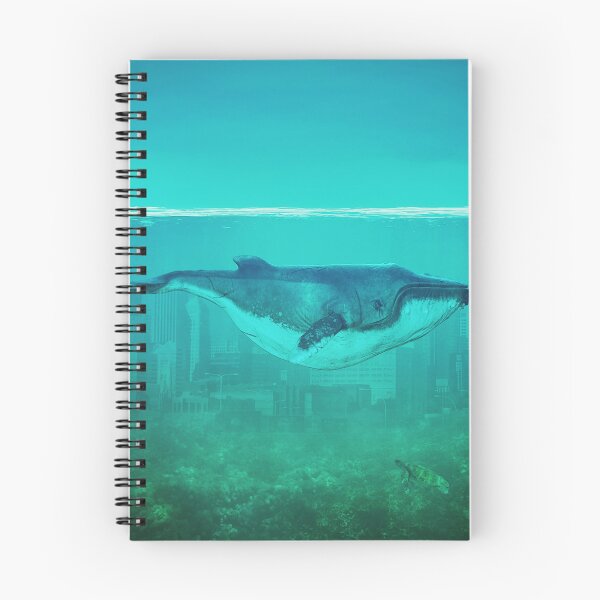 Item preview, Blue Whale In Atlantis - Underwater City designed and sold by MSistersDesigns.