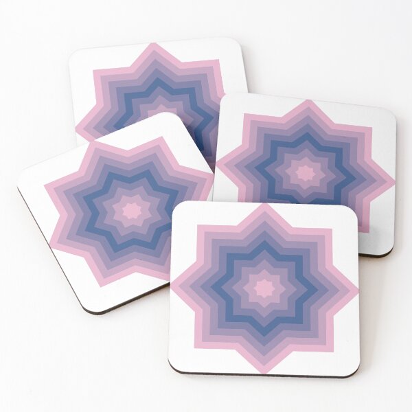 Aperçu de l'œuvre Sachet lilas motif étoile abstrait bleu classique créée et vendue par PatternSalad.