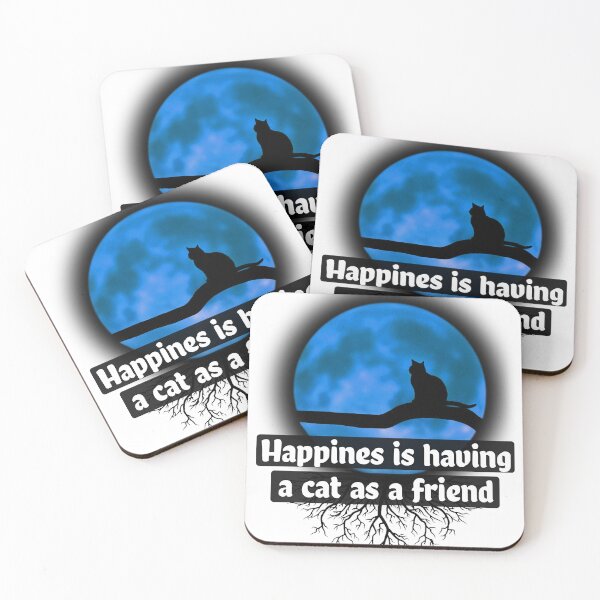 Item preview, Cats quotes - Happines is having a cat as a friend designed and sold by FluffyPet.