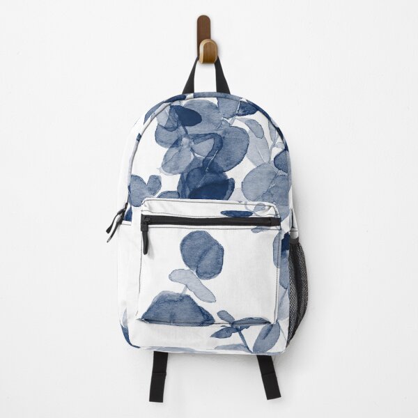 Item preview, Navy Blue Watercolor Eucalyptus Leaves 1 designed and sold by ArticraftShop.