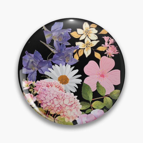Artikelvorschau, Hübscher bunter Blumen-Blüten-Digital-Collagen-Entwurf entworfen und verkauft von EarthArtDesigns.