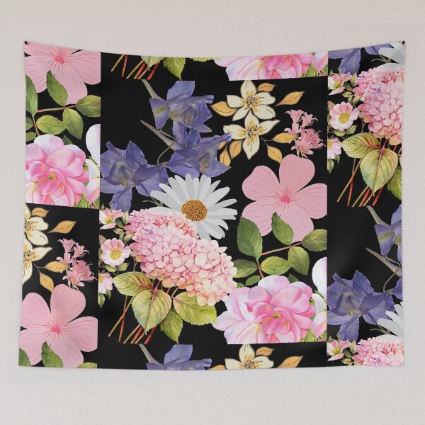 Item preview, Pretty Colorful Flower Blossoms Digital Collage Design designed and sold by EarthArtDesigns.