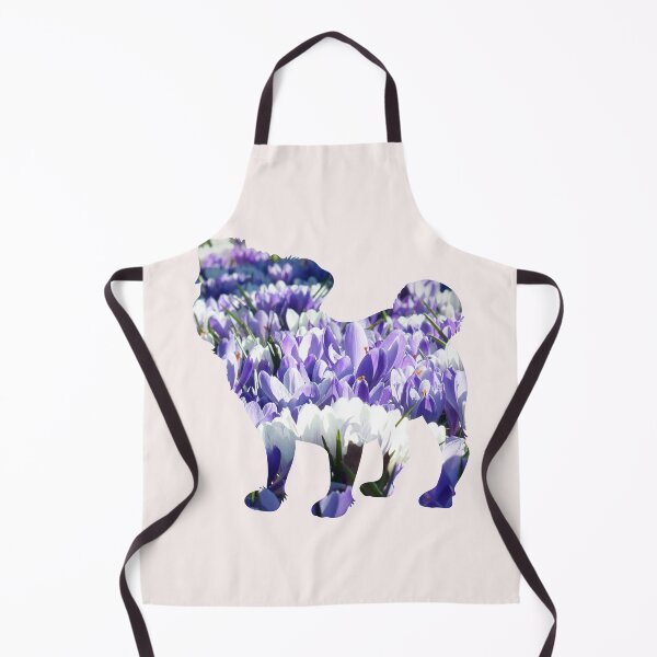Item preview, Crocus Flower Pug Silhouette designed and sold by Pugstuff.