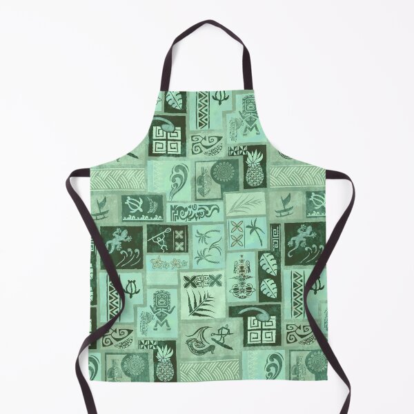 Item preview, Vintage Samoan - Hawaiian Favorite Green Painted Tapa Tribal Patchwork 2060 designed and sold by sunnthreads.