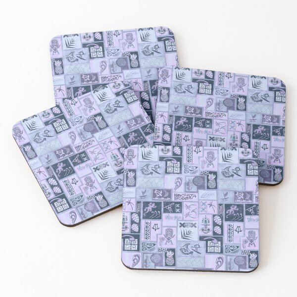 Item preview,  Samoan - Hawaiian Vintage Blue Painted Tapa Tribal Patchwork 2061 designed and sold by sunnthreads.