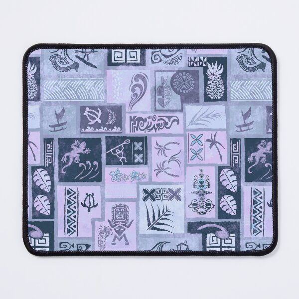 Item preview, Samoan - Hawaiian Vintage Blue Painted Tapa Tribal Patchwork 2061 designed and sold by sunnthreads.