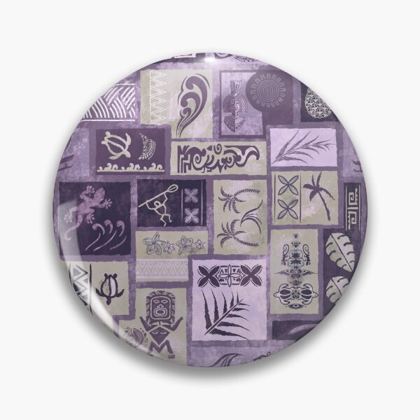 Item preview, Samoan - Hawaiian Vintage Faded Purple Painted Tapa Tribal Patchwork 2058 designed and sold by sunnthreads.