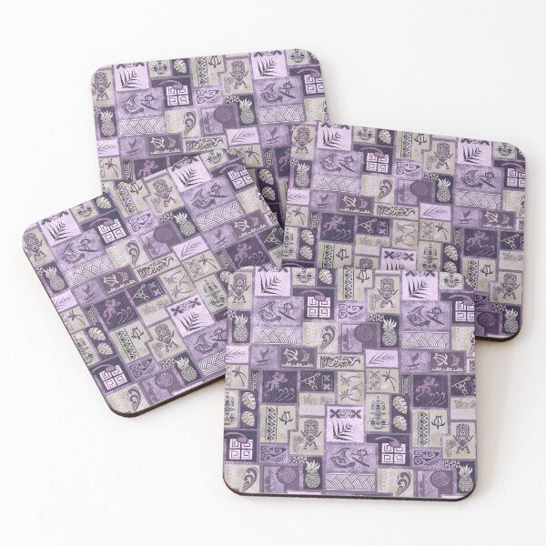 Item preview, Samoan - Hawaiian Vintage Faded Purple Painted Tapa Tribal Patchwork 2058 designed and sold by sunnthreads.