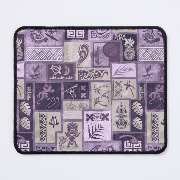 Item preview, Samoan - Hawaiian Vintage Faded Purple Painted Tapa Tribal Patchwork 2058 designed and sold by sunnthreads.