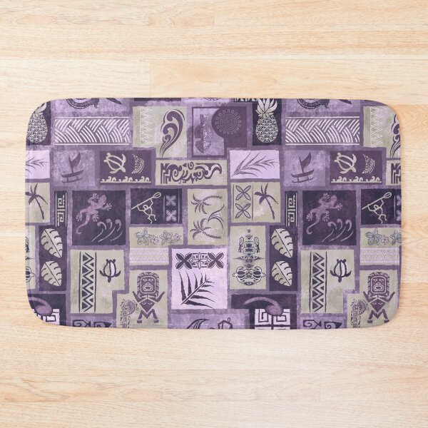 Item preview, Samoan - Hawaiian Vintage Faded Purple Painted Tapa Tribal Patchwork 2058 designed and sold by sunnthreads.