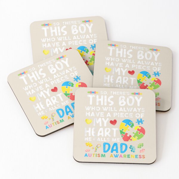 Item preview, There's This Boy He Calls Me Dad Autism Awareness Father designed and sold by VerityKingStore.