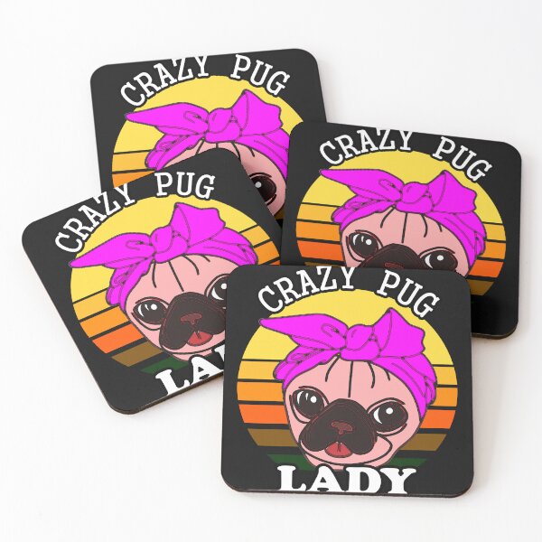 Item preview, Crazy Pug Lady Vintage designed and sold by Pugstuff.