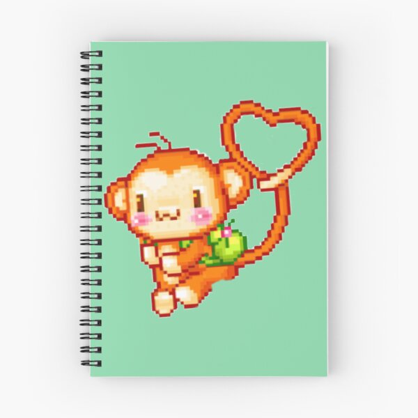 Item preview, Heart Pixel Monkey designed and sold by emiface.
