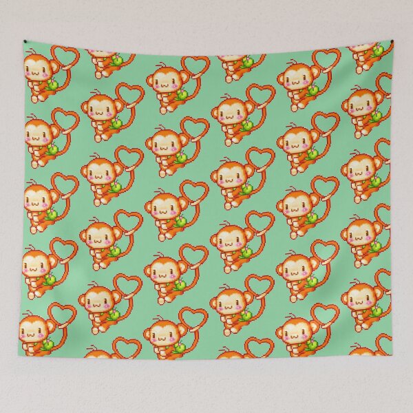 Item preview, Heart Pixel Monkey designed and sold by emiface.