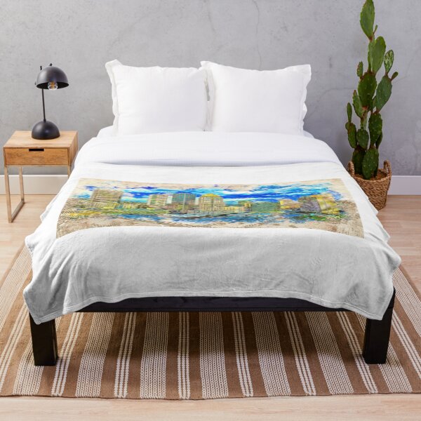 Item preview, Panorama del centro de Tampa, Florida - dibujo coloreado designed and sold by NickoPrints.
