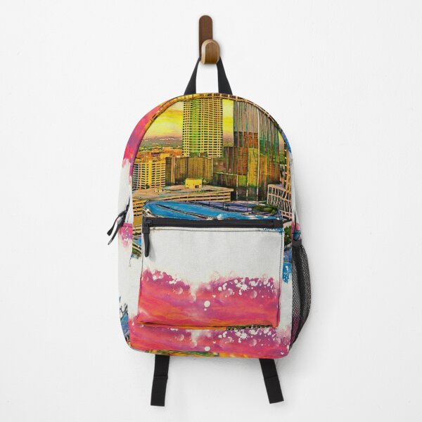 Item preview, Panorama of Downtown Tampa, Florida, at sunset - watercolor painting designed and sold by NickoPrints.