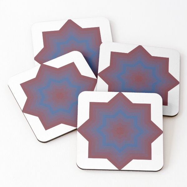 Item preview, Rhubarb Classic Blue Abstract Star Pattern designed and sold by PatternSalad.