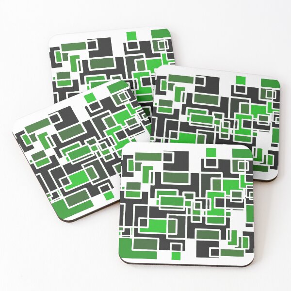 Item preview, Oblong forms - greens on white designed and sold by MoMoJaJa.