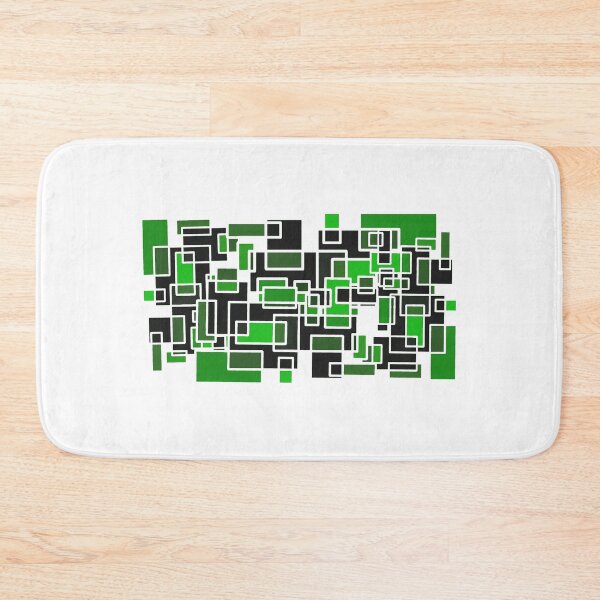 Item preview, Oblong forms - greens on white designed and sold by MoMoJaJa.