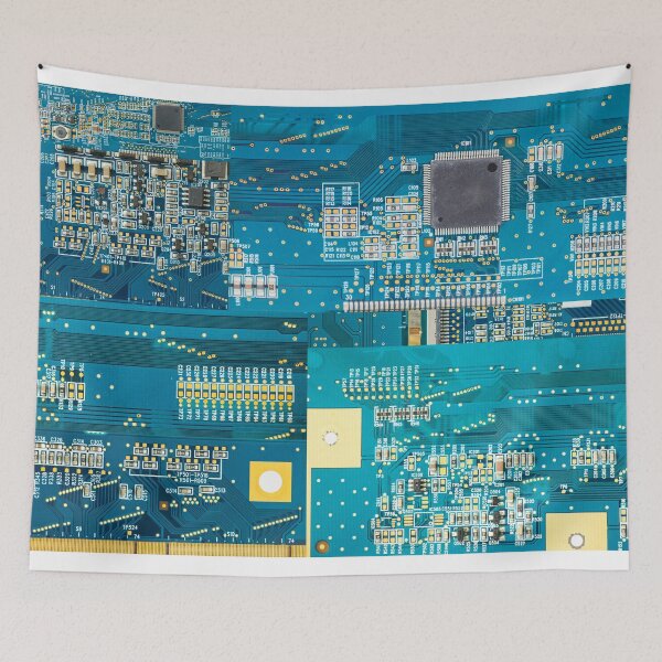 Item preview, Electronic motherboard and isometric processor and microchip designed and sold by Taidundua.