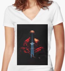 Monk Women's Fitted V-Neck T-Shirt