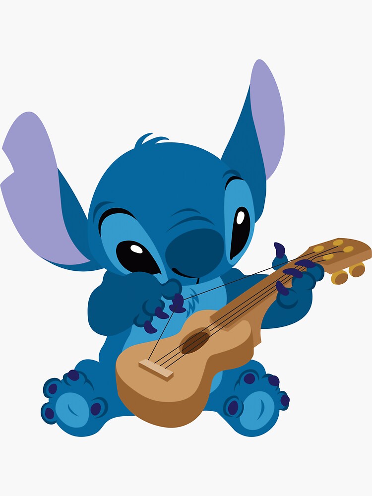 Stitch and his ukulele :) Lightweight Sweatshirt for Sale by ss52