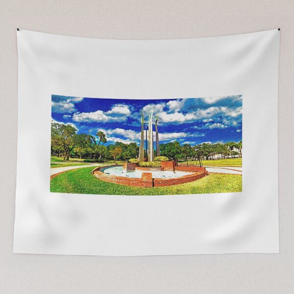 Item preview, Sticks of Fire sculpture in the Plant Park, Tampa - pencil sketch effect designed and sold by NickoPrints.