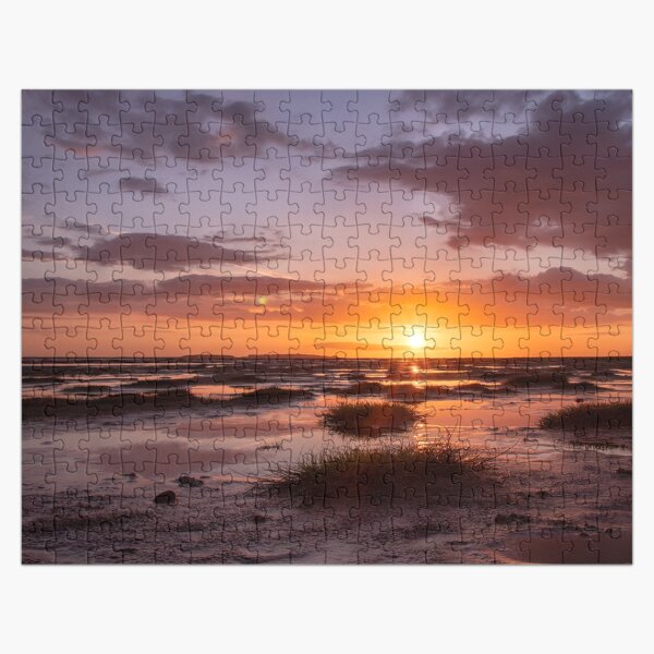 Sunset Hummocks on West Kirby Beach Jigsaw Puzzle
