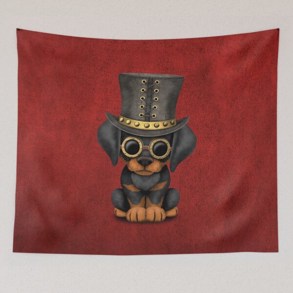Item preview, Steampunk Doberman Puppy Red designed and sold by JeffBartels.
