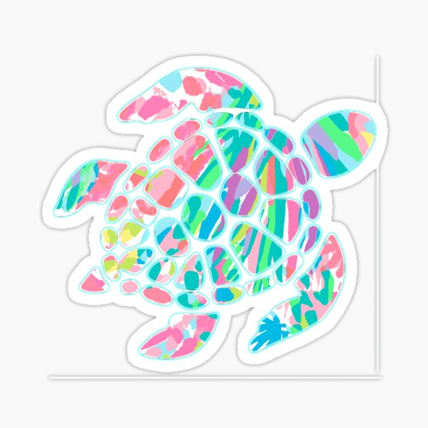 Lilly Pulitzer Sea Turtle- #3 Sticker