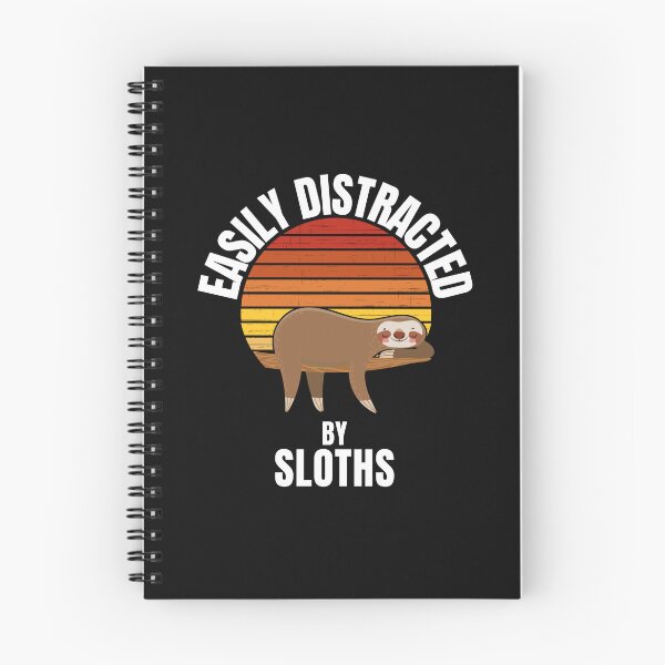 Item preview,  Easily distracted by Sloths -colourful cute funny retro gift present t-shirt. designed and sold by DesignedBySnip.