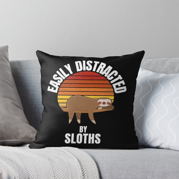 Item preview,  Easily distracted by Sloths -colourful cute funny retro gift present t-shirt. designed and sold by DesignedBySnip.