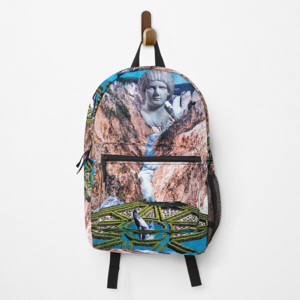 Item preview, Landscape collage / Whale jump at the foot of a waterfall designed and sold by Audrey Lucas.