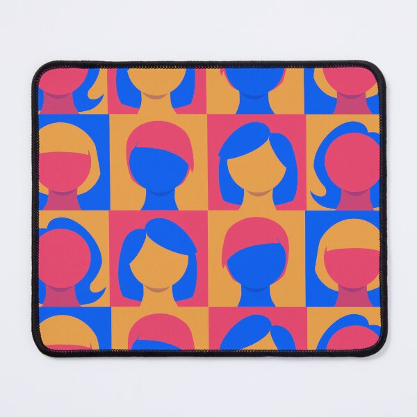 Item preview, 60’s Hairstyles pattern blue, yellow and orange designed and sold by davecakes.